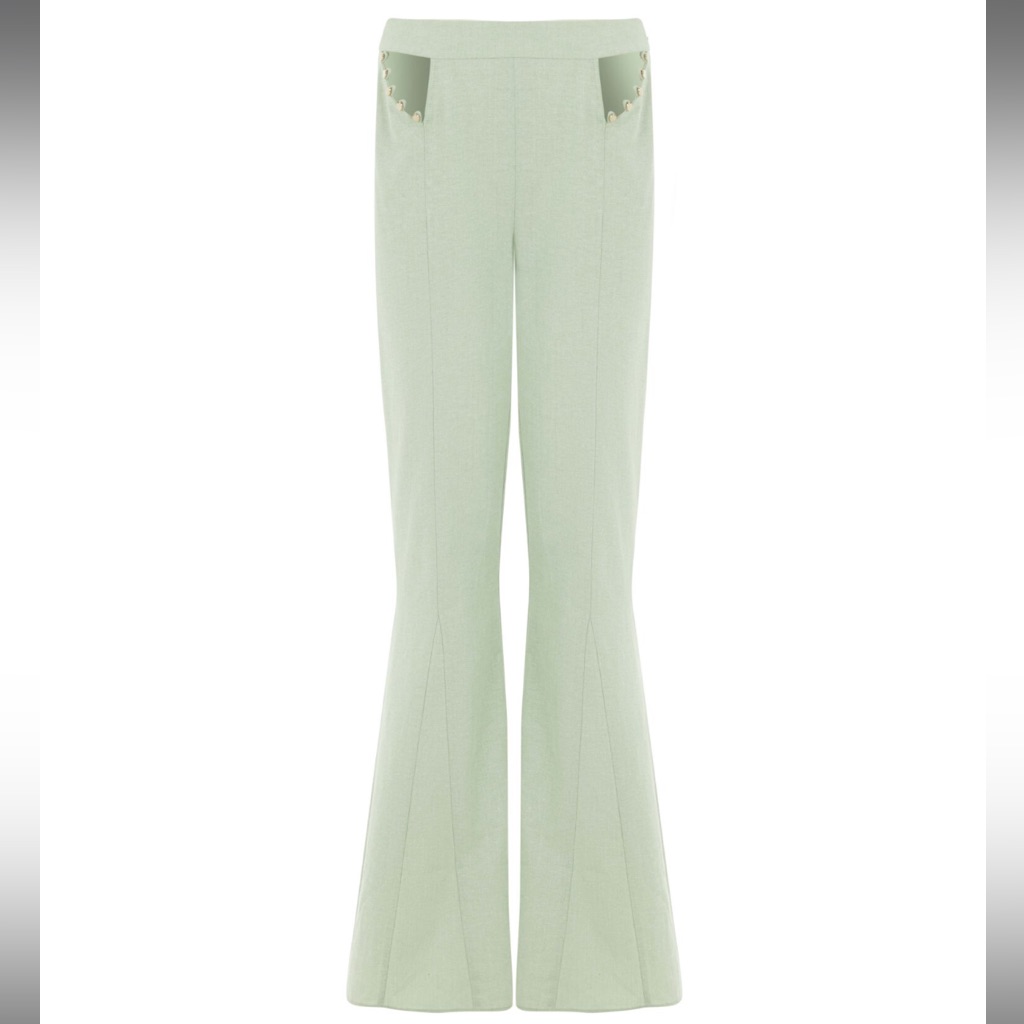 Worn Once Filkk Buttoned Cut-Out Pants